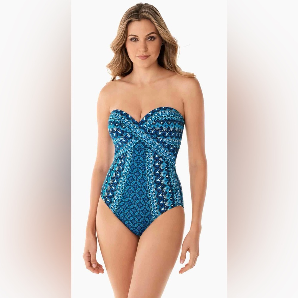 Miraclesuit Mosaica Seville One Pieces Swimsuit Sz 16 🩱🎁